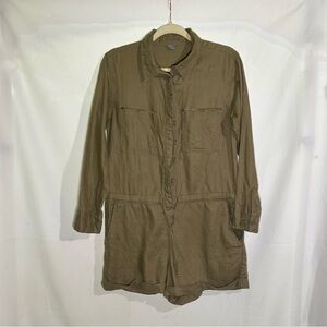 Aerie Romper Long-Sleeved Gray‎ Green One-piece Women's Junior's sz Small